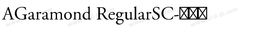 AGaramond RegularSC字体转换